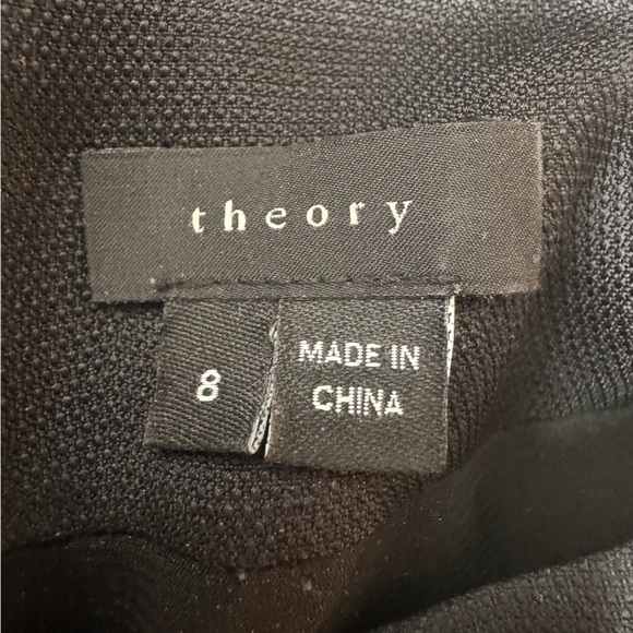 Theory Black Sorcha Silk Shift Dress Size 8 - Picture 8 of 11